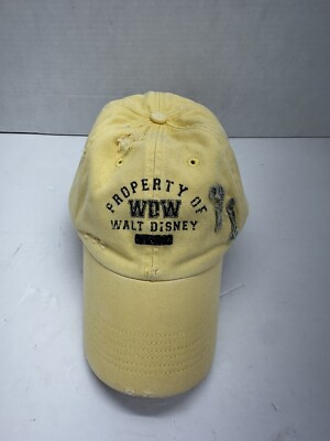 Official Disney Property of Walt Disney World 71 Distressed YellowCotton Cap Hat-image