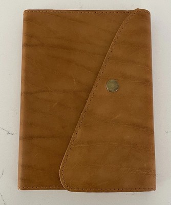 New Brown Leather Bound Journal Pratesia Florence Made in Italy-image