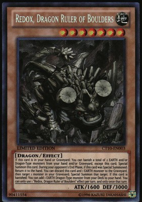 Yu-Gi-Oh! - Redox, Dragon Ruler of Boulders 2013 CT10-EN003 SR Limited Edition-image
