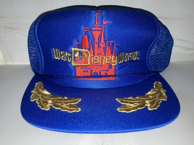 Vtg Walt Disney World Snapback hat cap rare 80s 90s Trucker Rare Mickey Mouse-image