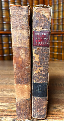 The Life of John Wesley, 2 Volumes; Henry Moore; Bangs; Full Leather 1825-image