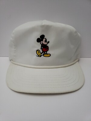 1986 Atlas USA Mickey Mouse Walt Disney World Character Fashions Hat White-image