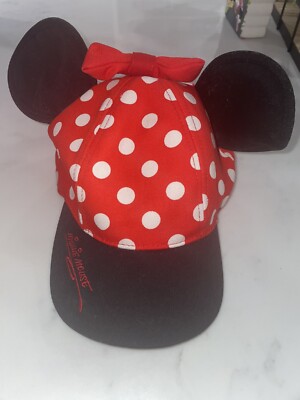 Walt Disney World Girls Youth Mini Mouse Ears Polka Dot Adjustable Baseball Hat-image