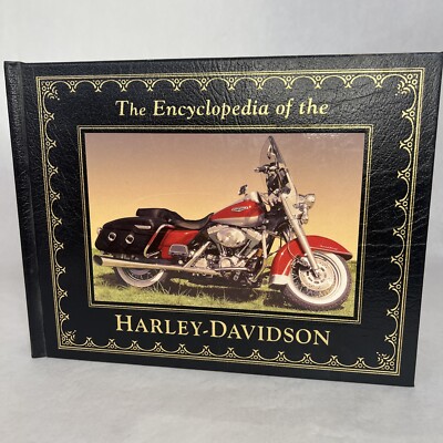 The Encyclopedia of the Harley-Davidson by Henshaw & Kerr 2002 Gilded Leather HC-image