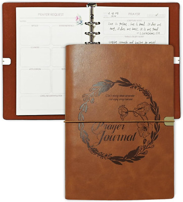 Prayer Journal for Woman, Leather Bible Journal, Devotional Journal for Women an-image