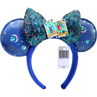 DisneyParks Minnie Ears The Nightmare Before Christmas Jack & Sally Headband2025-image