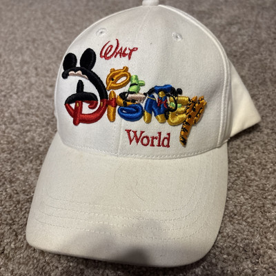 Vintage Walt Disney World Raised Letter Multicolor Logo Hat Snap Back Cap-image