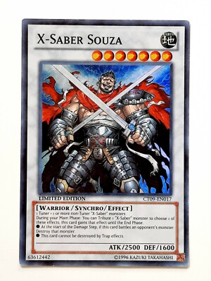 Yugioh X-Saber Souza CT09-EN017 SUPER RARE Limited Edition LP-image