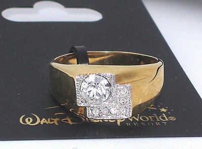 New Arribas Brothers✿Crystal/Gold Ring✿Band✿Walt Disney World Authentic✿Size 13-image