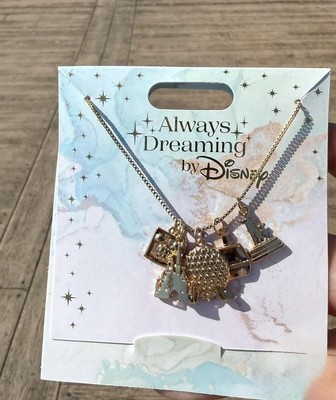 Walt Disney World “Always Dreaming” By Disney Necklace Castle Partner Statue-image
