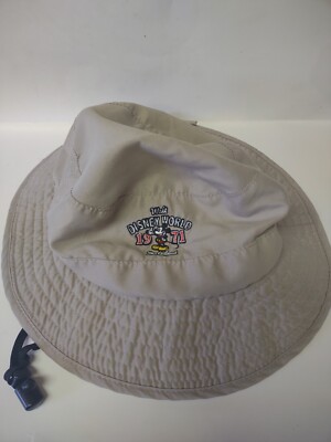 Walt Disney World Wide Brim Safari Bucket  Khaki Hat  Mickey Mouse Size Large -image