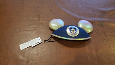 NWT Authentic WALT Disney World 50th Anniversary Mickey Ears Hat W Jubilee Patch-image