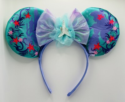 ARIEL The Little Mermaid Disney Princess MINNIE MOUSE Ears Headband NEW Free S/H-image