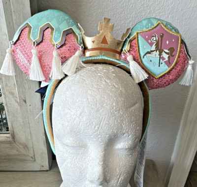 !New Main Attraction Disney Parks Minnie King Arthur Carousel Ears Headband-image