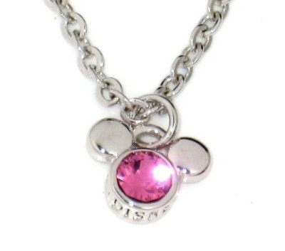 Disney Park Arribas Necklace Mickey Mouse Pink Made with Crystals from Swarovski-image