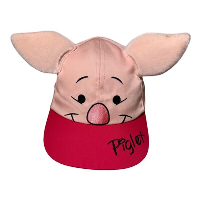 Vintage 90s Walt Disney World Kids Piglet Ears Adjustable Baseball Hat Toddler-image