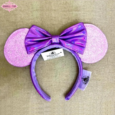 Magic Mirror Glitter Purple Bow Lavender Lilac Disney Parks Ears Headband-image