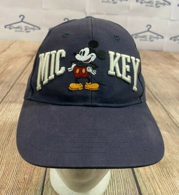 NICE Walt Disney World Mickey Mouse Spellout Navy Blue Adjustable Youth Hat Cap-image