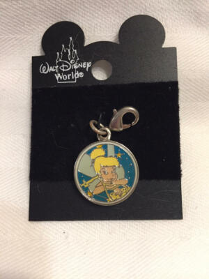 Disney Store Tinker Bell Zodiac LIBRA Charm Silvertone Lobster Claw Clasp NEW-image