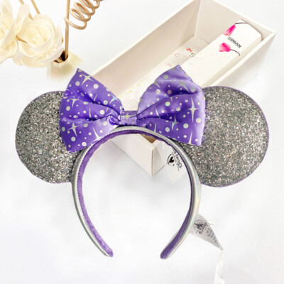 Ears Minnie Tomorrowland Celestial Disney Parks Silver Purple Headband-image