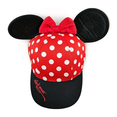 Walt Disney World Minnie Mouse Ears and Bow Polka Dot Youth Snapback Hat/Cap-image