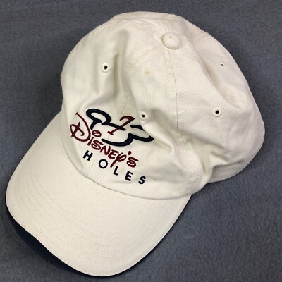 VTG Walt Disney World Hat Mens OSFM Beige Disney's Holes Golf Strapback Twill-image