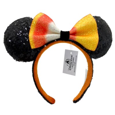 NEW Disney- Parks Ears Candy Corn Bow Minnie Mouse Ears Headband Hat 2022-image