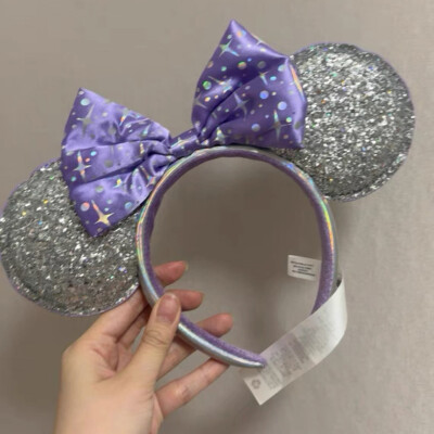 Silver Purple Tomorrowland Celestial DisneyParks Mickey Ears Headband 2022-image