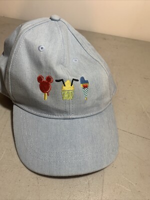 Disney World Parks Snacks Baseball Cap Youth Mickey Pluto Donald Blue-image