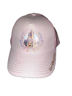 Walt Disney World Parks 50th Anniversary Pink Iridescent Cap Baseball Hat Castle-image