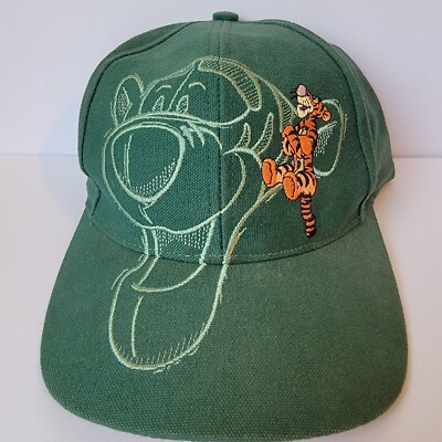 Vintage 90s Disney Tigger Walt Disney World Snapback Hat Green One Size Fits All-image