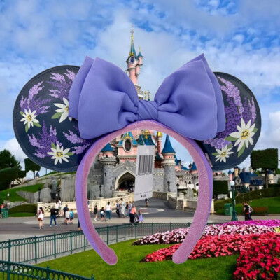 US Disney.Parks New Lilac Disneyland French Lavender Flower Purple Ears Headband-image
