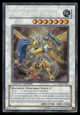 Yugioh! Power Tool Dragon CT06-EN001 Secret Rare LP-image