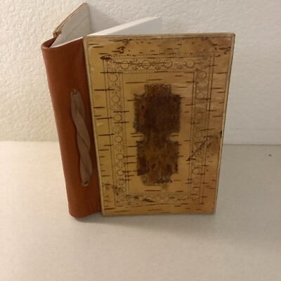 Diary Or Journal, Unused, Leather Bound, Wood Cover, Unlined Pages-image