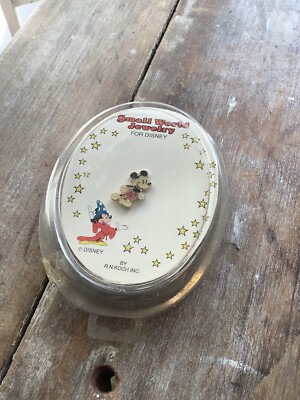 Small World Jewelry For Disney Mickey Mouse Wizard On Package R.N. Koch Pin-image