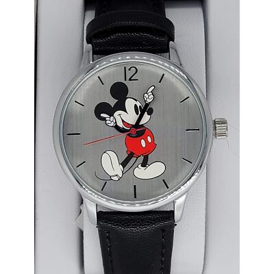 Disney Parks Collection Jewelry Classic Mickey Mouse Black Band Disneyland Watch-image