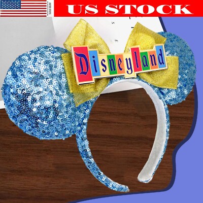 Disneyland Marquee Sign Disney Parks Mickey Minnie Ears Headband US SHIP-image