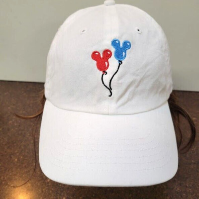 Walt Disney World Mickey Balloon White Baseball Hat Cap-image