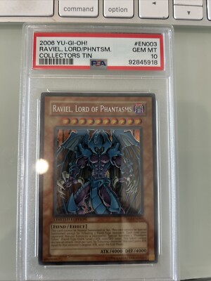 Yu-Gi-Oh Raviel, Lord Of Phantasms #EN003 Collectors Tin Psa 10-image