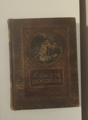 Modern Dog Encyclopedia - Henry P. Davis 1949 Rare Full LEATHER Hardcover Book-image