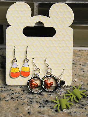 New Walt Disney World Parks MICKEY MOUSE Halloween Earrings - Set of 3-image