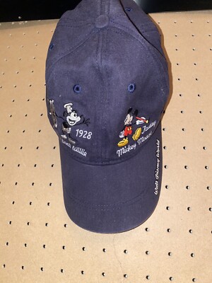 Walt Disney World Mickey Mouse History Embroidered Hat All Over Print Vintage-image