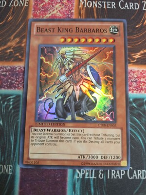 Yu-Gi-Oh! TCG Beast King Barbaros CT08-EN005 Super Rare Limited Near Mint b2/-image