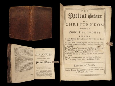 1691 ENGLISH 1ed Present State of Christendom Louis XIV Alexander Duke Tuscany-image