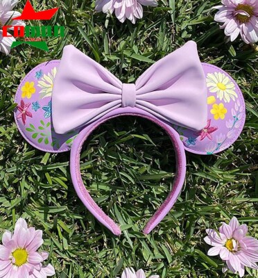 Anniversary Rare Mouse Purple Disney Headband Loungefly Minnie Ears Flower-image