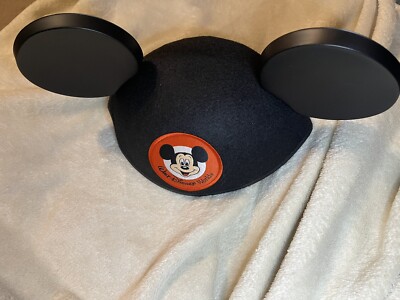 Walt Disney World Mickey Mouse Black Felt Hat Ears Disney Parks Adult-image