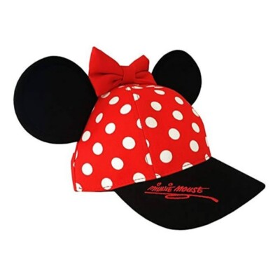 Disney Park's Youth Hat Minnie Mouse With Ears Red Polka Dots Walt Disney World-image