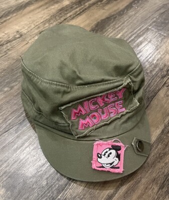 Mickey Mouse Walt Disney World / Parks olive Green Distressed Women’s Cadet Cap-image
