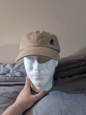 Vintage Walt Disney World Disney Parks Hat Cap Tan Navy Blue Silhouette Mickey-image