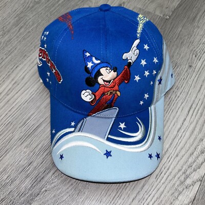Vintage Walt Disney World Mickey Mouse Sorcerers Embroidered YOUTH Hat READ DESC-image